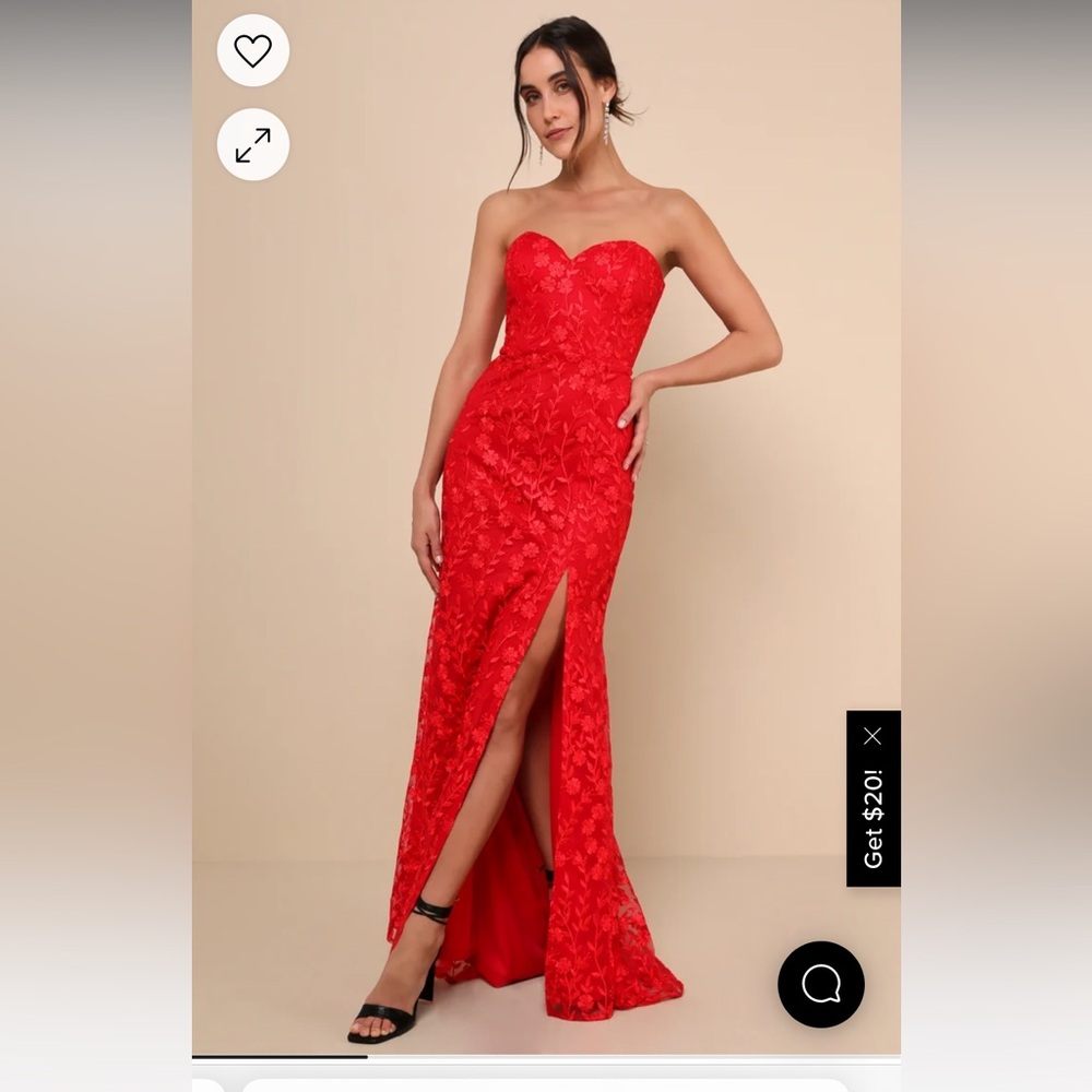 Lulu’s Red Floral Dress